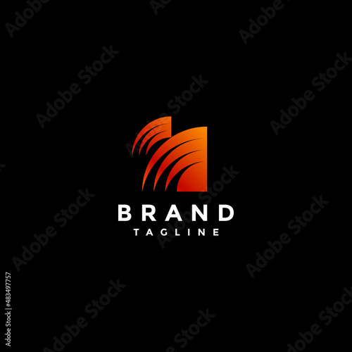 Simple and Memorable Tiger Fish Logo Design. Simple and memorable fish logo lesign with tiger motif which looks like a wifi symbol.