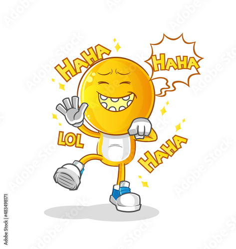 emoticon head cartoon Laugh Out Loud character. cartoon vector