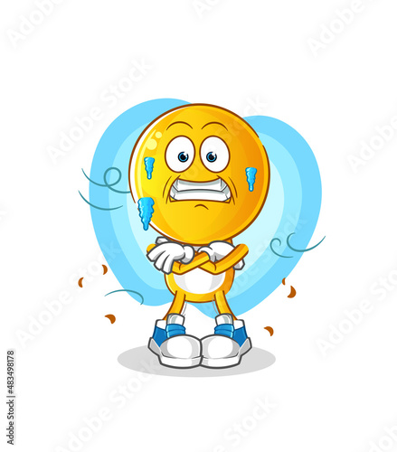 emoticon head cartoon cold illustration. character vector