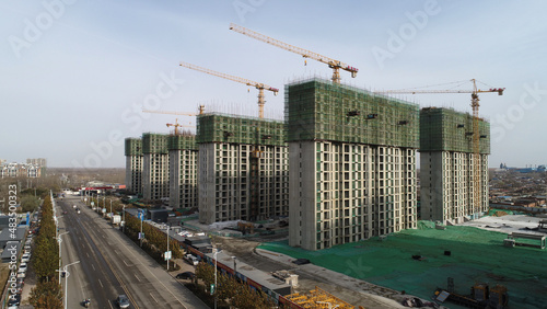 unfinished construction site, construction site, North China