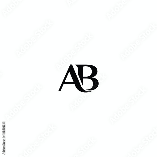 ab ba Letter Initial Logo Design Template Vector Illustration