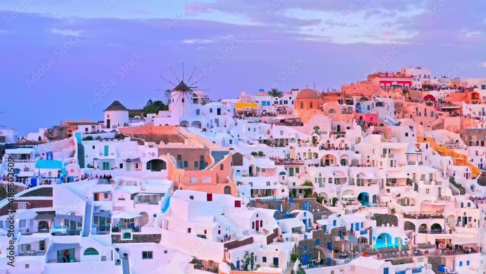 Santorini Greece honeymoon travel destination in Europe. Beautiful island
