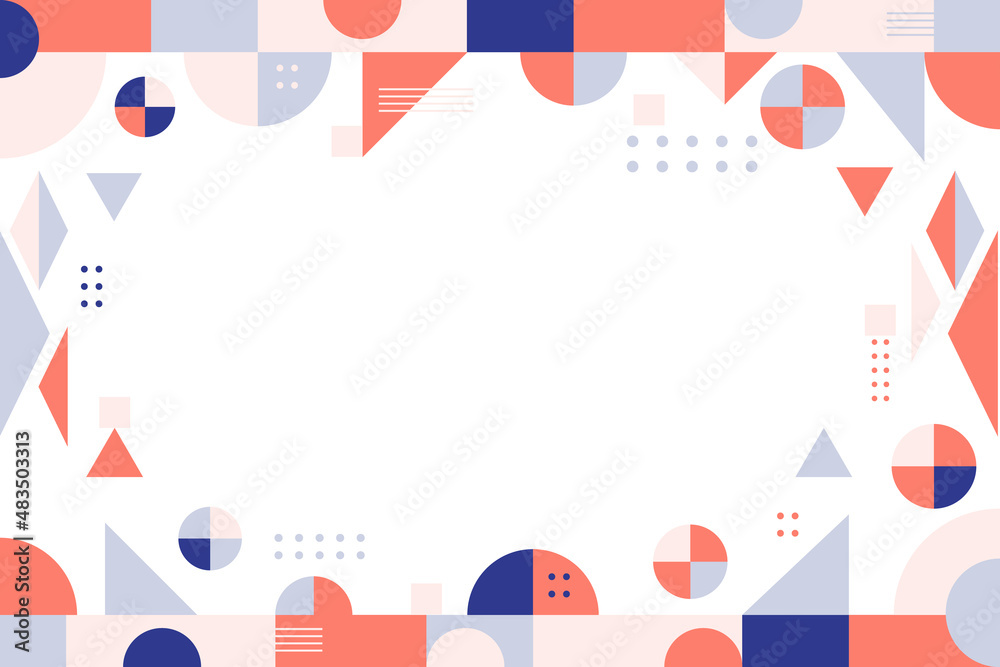 Obraz premium Flat geometric shapes background