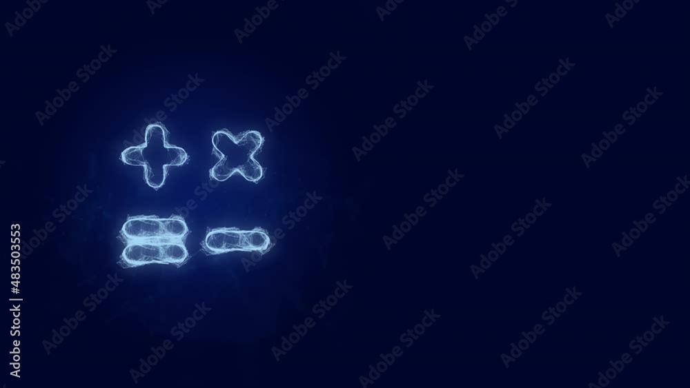 Calculator symbol icon with plexus effect. Connected lines with dots. Lines plexus Calculator symbol icon with plexus effect. Connected lines with dots. Lines plexus