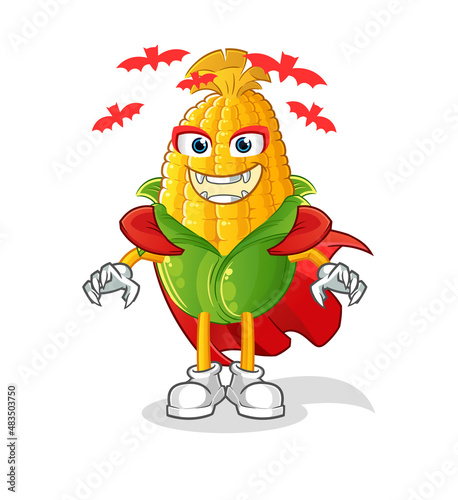 corn Dracula illustration. character vector