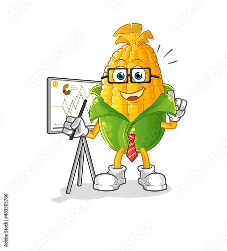 corn marketing character. cartoon mascot vector