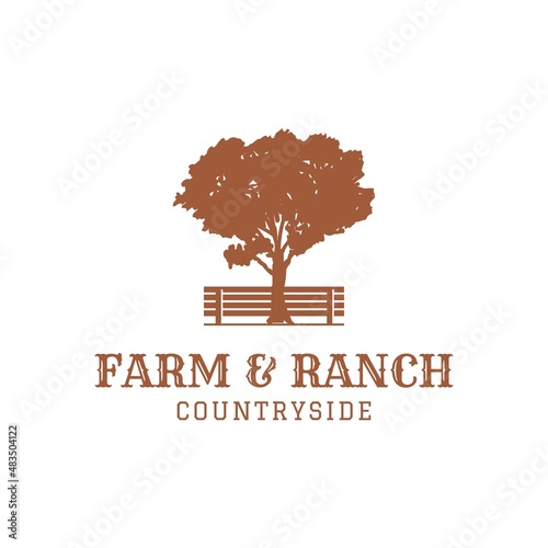 Farm ranch logo design illustration vector template