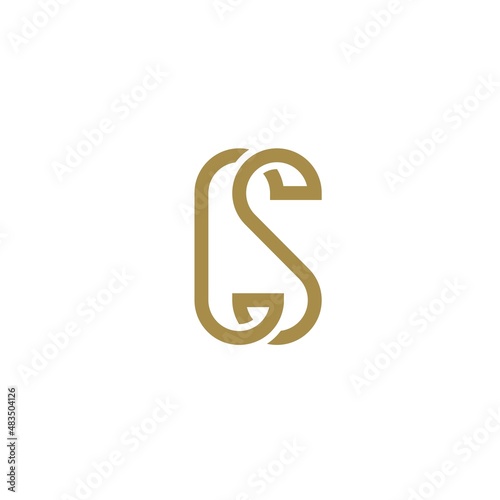 Initial letter CS logo design vector template