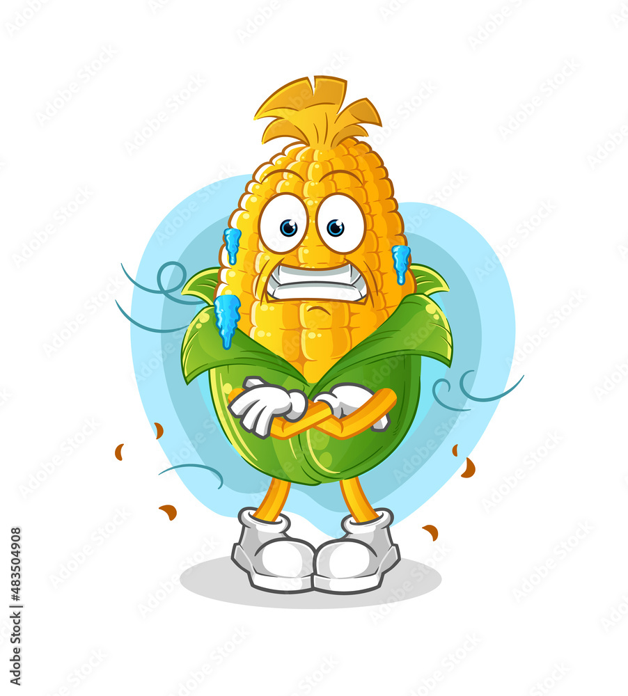 Fototapeta premium corn cold illustration. character vector