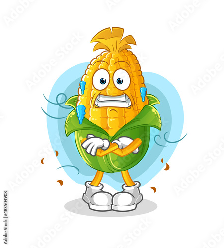 corn cold illustration. character vector