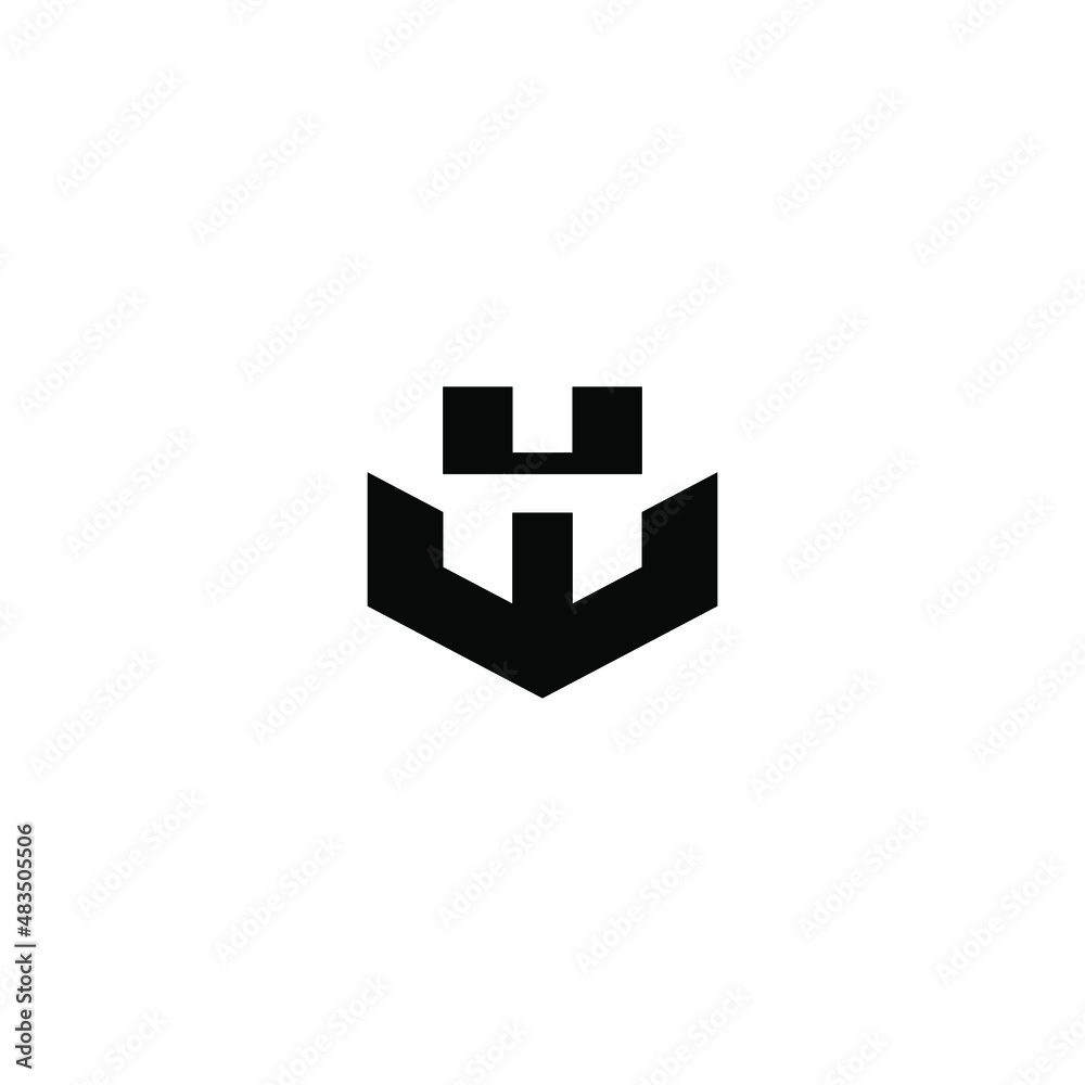 Obraz premium wh latter vector logo abstrack