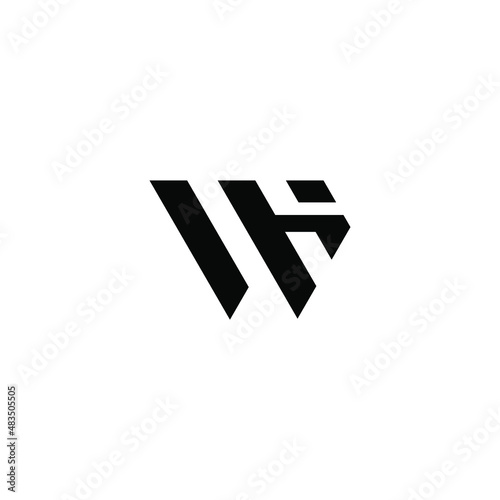 wh latter vector logo abstrack