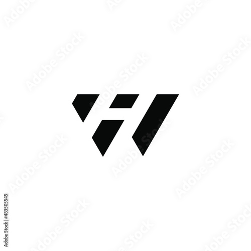 wh latter vector logo abstrack