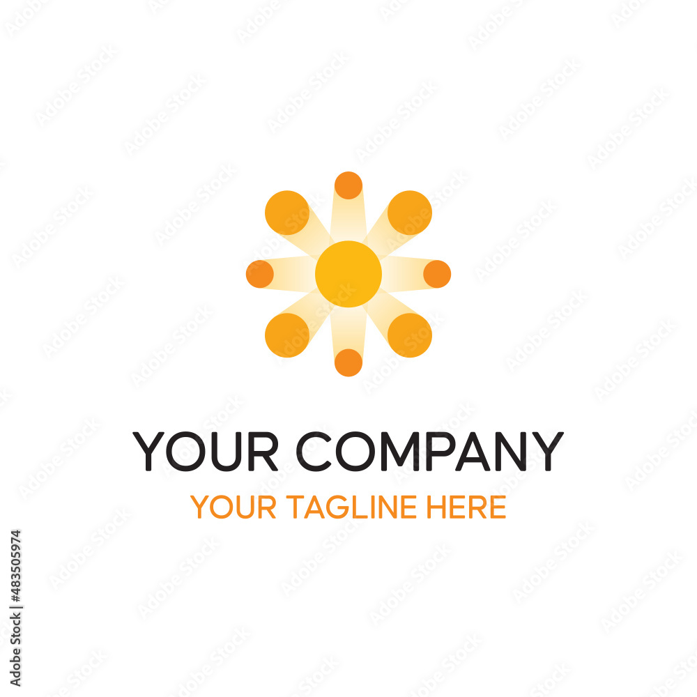 Solar Energy Sun Data Connect Dots Vector Abstract Illustration Logo Icon Design Template Element Solar Energy Sun Data Connect Dots Vector Abstract Illustration Logo Icon Design Template Element