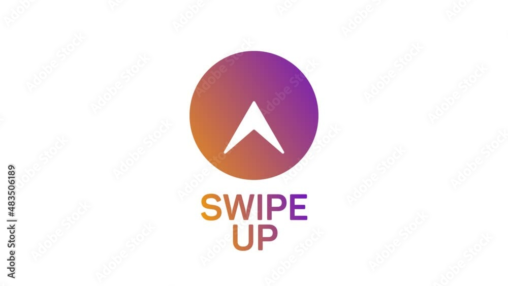Swipe up, arrow up buttons colorful gradient. Alpha channel without background. Swipe up animation footage. Swipe up, arrow up buttons colorful gradient. Alpha channel without background. Swipe up animation footage.