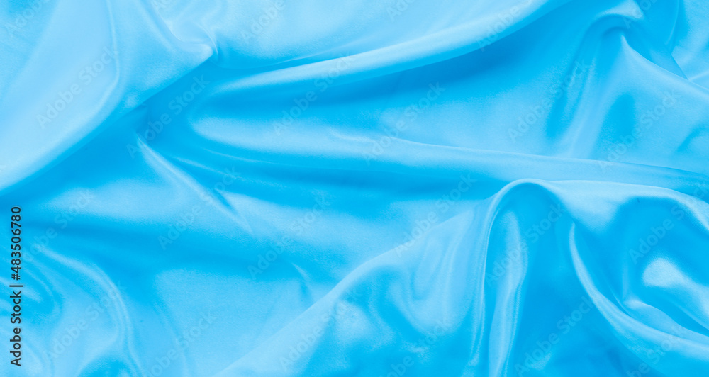 Obraz premium blue fabric texture background, abstract, closeup texture of cloth