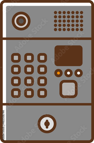 Clip art of building auto-lock