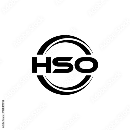 HSO letter logo design with white background in illustrator, vector logo modern alphabet font overlap style. calligraphy designs for logo, Poster, Invitation, etc. photo