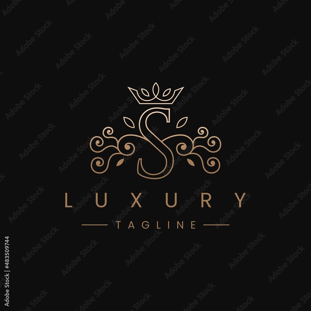Letter S Royal Luxury Logo Design