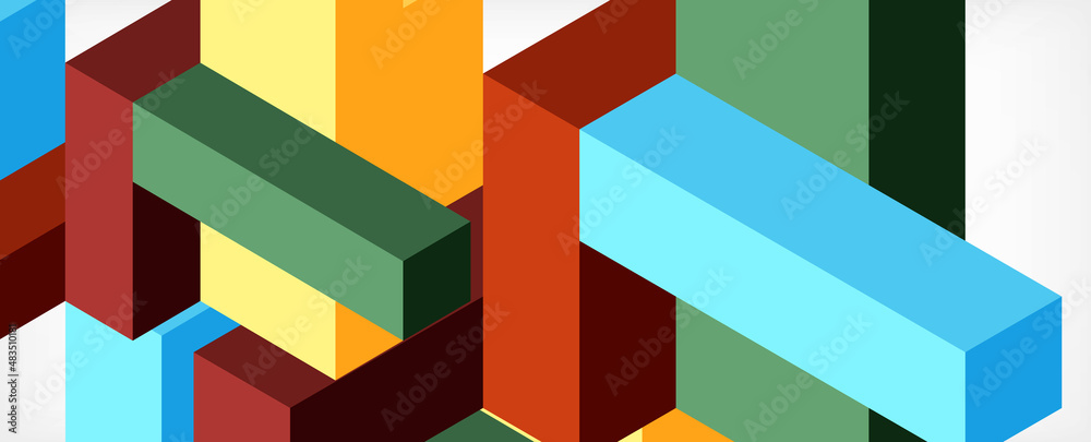 Abstract background. 3d cubes, cubic elements and blocks. Techno or business concept for wallpaper, banner, background, landing page Abstract background. 3d cubes, cubic elements and blocks. Techno or business concept for wallpaper, banner, background, landing page