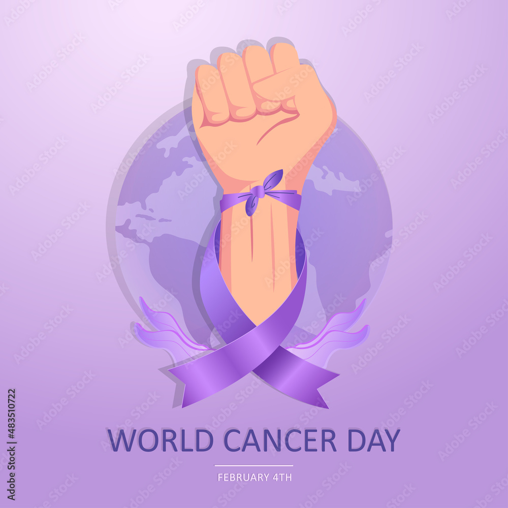 world cancer day concept. Flat vector template style Suitable for Web Landing Pages. world cancer day concept. Flat vector template style Suitable for Web Landing Pages.