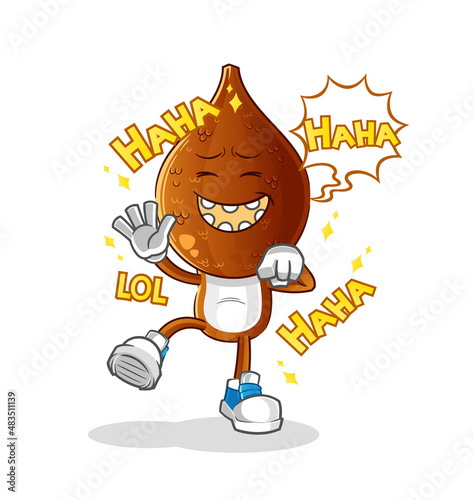 snake fruit head cartoon Laugh Out Loud character. cartoon vector
