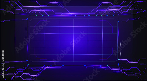 Science fiction screen device banner. High technology vector wallpaper. Futuristic image design. Can add text to the available space