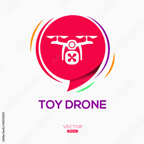 Creative (Toy drone) Icon ,Vector sign.