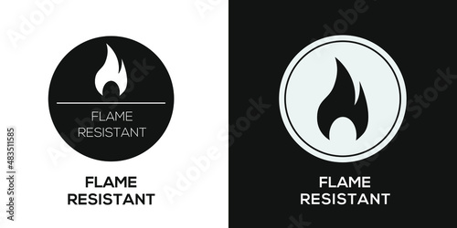 Creative (Flame resistant) Icon ,Vector sign. photo