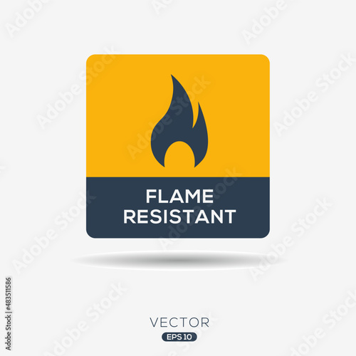 Creative (Flame resistant) Icon ,Vector sign.