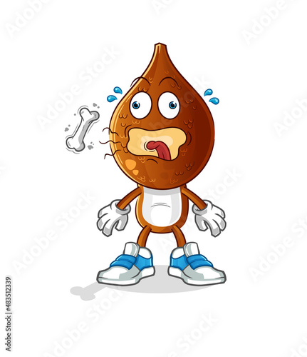 snake fruit head cartoon burp mascot. cartoon vector