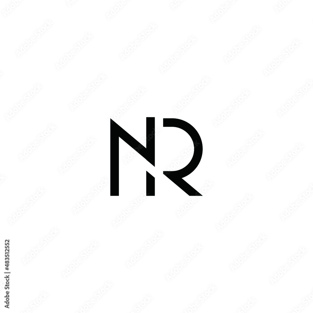NR RN monogram logo initial letter designs NR RN monogram logo initial letter designs