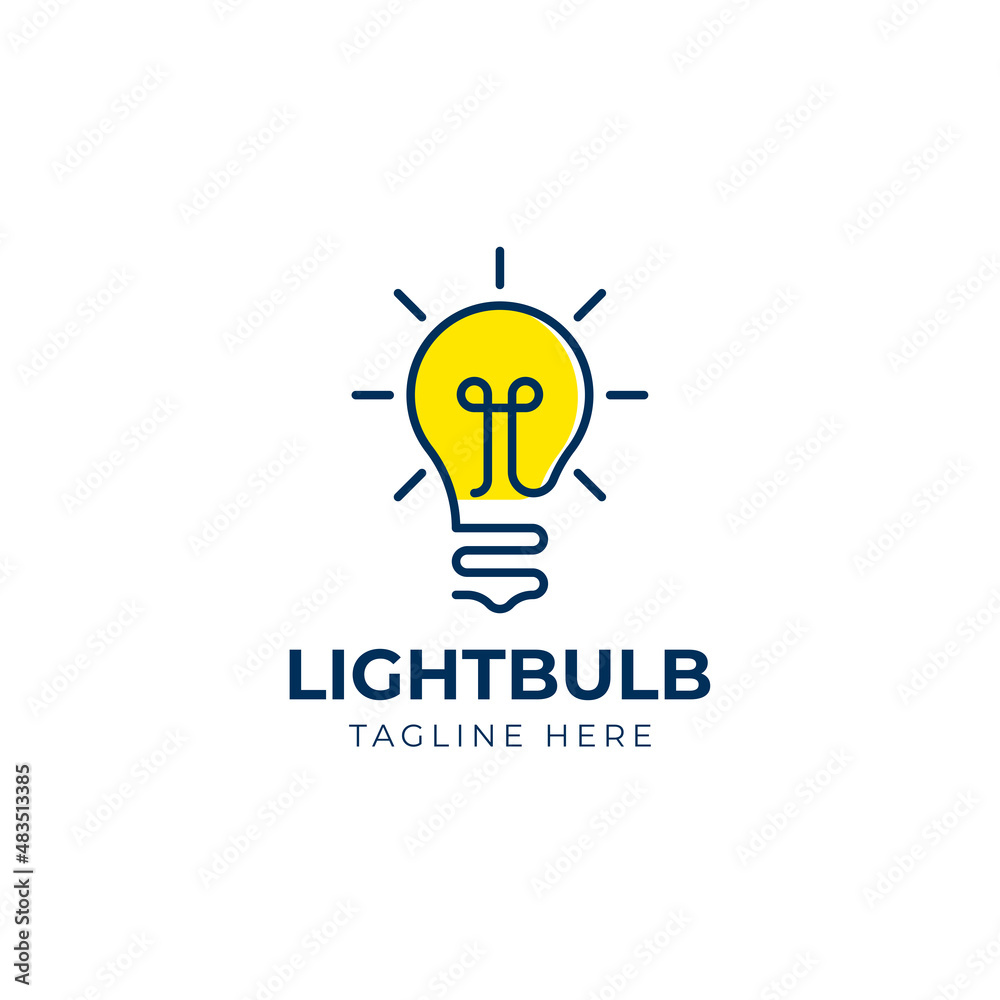 lamp idea technology logo icon vector lamp idea technology logo icon vector