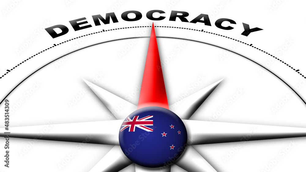New Zealand Globe Sphere Flag and Compass Concept Democracy Titles – 3D Illustration New Zealand Globe Sphere Flag and Compass Concept Democracy Titles – 3D Illustration