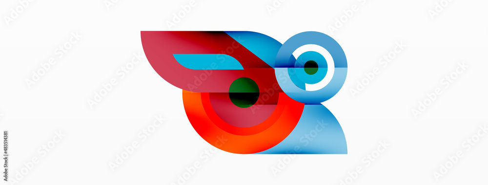 Rings and circles geometric abstract background for wallpaper, banner, backdrop