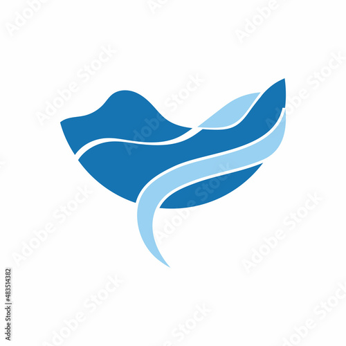 Abstract Water wave vector illustration design background