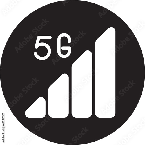 signal 5G glyph icon