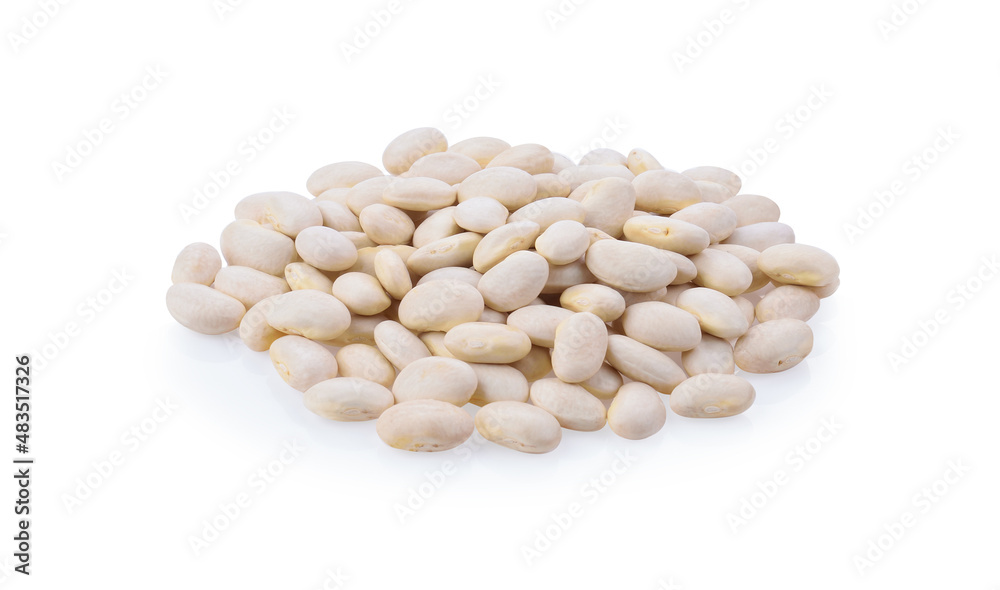 white beans isolated on a white background white beans isolated on a white background