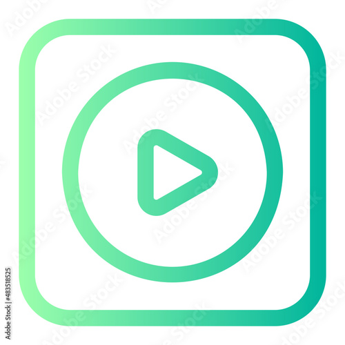 Free Download play button gradient icon - GFXLoad