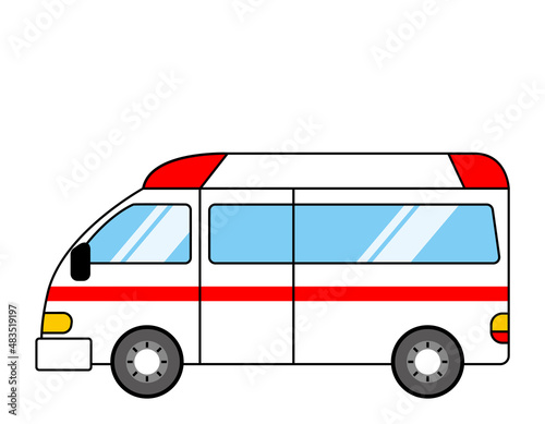救急車　ベクターイラスト