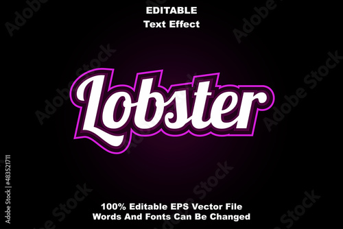lobster editable text effect design