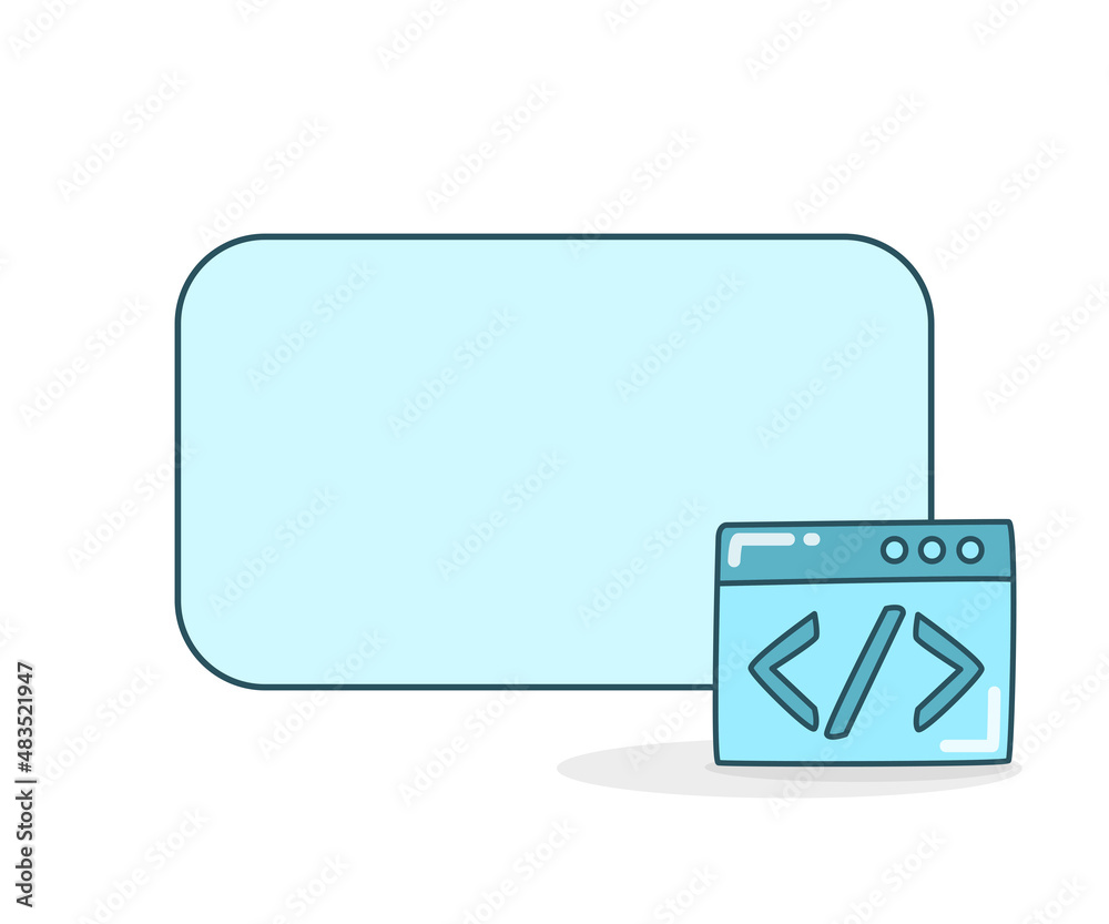 blank note board with web and code icon vector illlustration blank note board with web and code icon vector illlustration