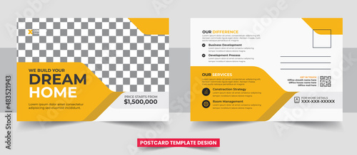 Creative corporate business Modern postcard EDDM design template. photo