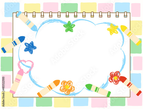 クレヨンでのお絵かきのイメージ
