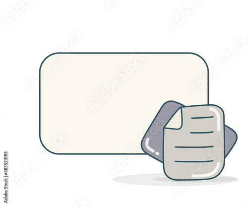 blank note board with document vector illlustration