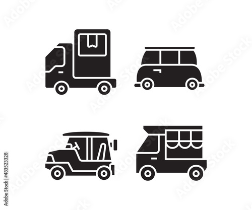 car and transportation icons set