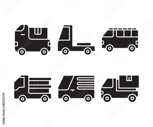 car and transportation icons set