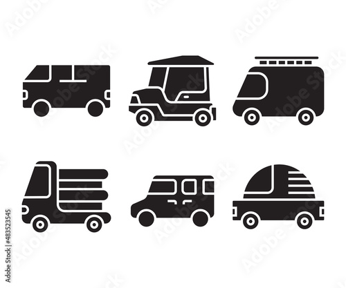 car and transportation icons set