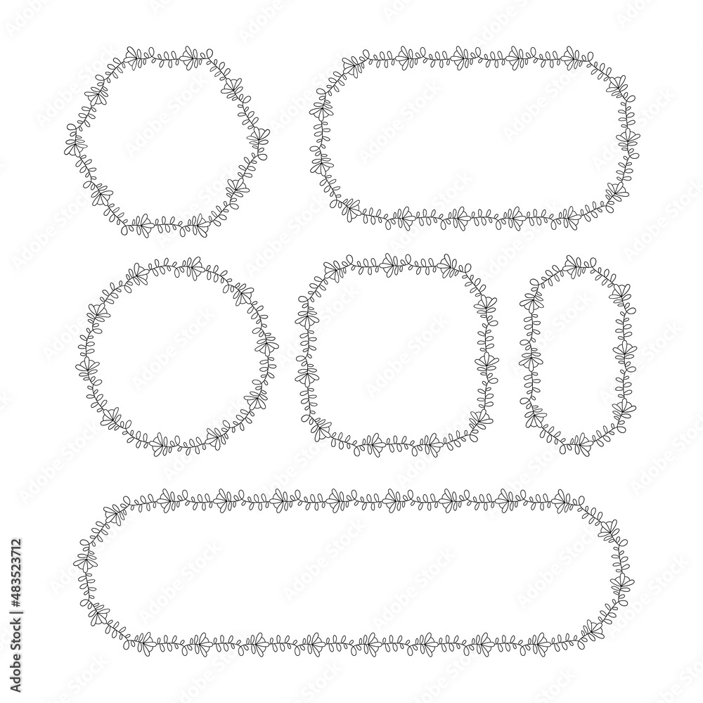 decorative floral frame leaves and flower vector illustration decorative floral frame leaves and flower vector illustration
