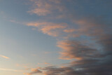 Beautiful cloud formation on sunrise sky.